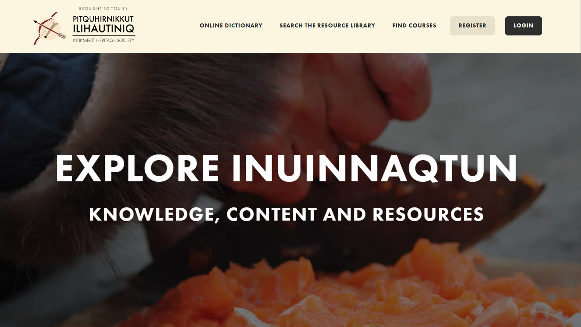 The landing page of PIKHS's learning management system.